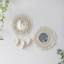 Load image into Gallery viewer, Allthingscurated Boho Macrame Round Mirror