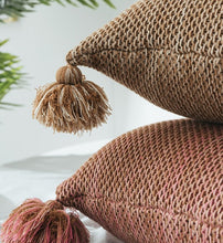 Load image into Gallery viewer, Marled Knit Cushion Cover with Tassel