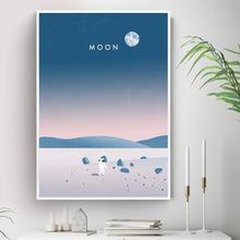 Load image into Gallery viewer, Allthingscurated Moon Mars Canvas Wall Art Prints