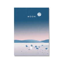 Load image into Gallery viewer, Allthingscurated Moon Mars Canvas Wall Art Prints