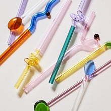 Load image into Gallery viewer, Twist n' Curve Glass Straws