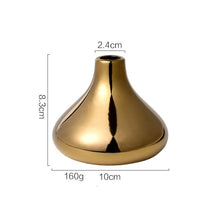 Load image into Gallery viewer, Gold Ceramic Mini Vase