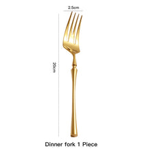 Load image into Gallery viewer, Allthingscurated Bright Gold stainless steel flatware
