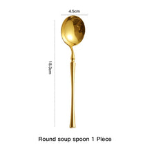 Load image into Gallery viewer, Allthingscurated Bright Gold stainless steel flatware