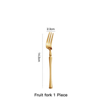 Load image into Gallery viewer, Allthingscurated Bright Gold stainless steel flatware