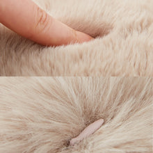 Load image into Gallery viewer, 30cm or 11.7" Ball pillow with faux rabbit fur cover, is plush and soft to the touch. Also featuring an invisible zipper with a removable cover