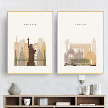 Load image into Gallery viewer, Allthingscurated World City Landscape Canvas Wall Art Prints