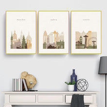 Load image into Gallery viewer, Allthingscurated World City Landscape Canvas Wall Art Prints
