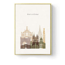 Load image into Gallery viewer, Allthingscurated World City Landscape Canvas Wall Art Prints