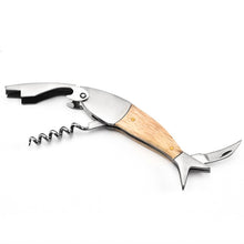 Load image into Gallery viewer, Fish Shape Waiter's Corkscrew Wine Opener by Allthingscurated. Crafted from durable wood with a whimsical fish design.