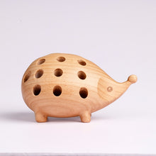Load image into Gallery viewer, Wooden Hedgehog Pen Holder