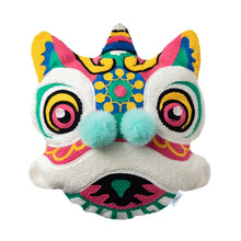 Load image into Gallery viewer, Allthingscurated Oriental Lion Cushion measuring 40x35cm in green.