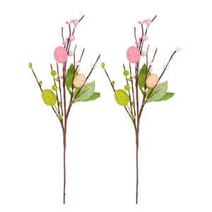 These bright and cheery Easter Eggs Stems by Allthingscurated feature decorative foam eggs that are just perfect to add a festive touch to your Easter display and bring and make your home beautiful and joyful for the holiday.Featured here is 1 piece of Easter Egg Stem. Featured here is 2 pieces of Easter Egg Stem.