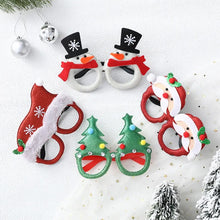 Load image into Gallery viewer, These Christmas Party Glasses by Allthingscurated are the perfect fun accessory for festive parties and gatherings during the holiday season. Their unique design and cheerful holiday style make them great props for creating memorable moments an happy Instagram posts to capture the joy of the season.

