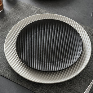 Line Textured Dinner Plates