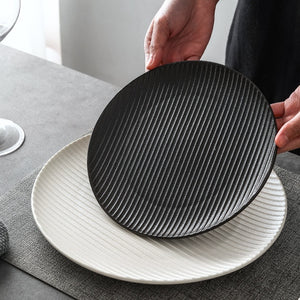 Line Textured Dinner Plates