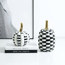 Load image into Gallery viewer, Geometric Checkered Pumpkin Decorative Jars
