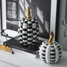 Load image into Gallery viewer, Geometric Checkered Pumpkin Decorative Jars
