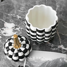 Load image into Gallery viewer, Geometric Checkered Pumpkin Decorative Jars
