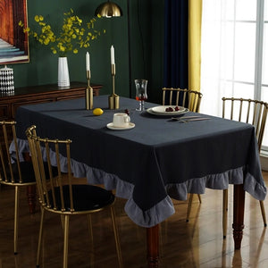 Ruffled Cotton Tablecloth