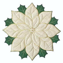 Load image into Gallery viewer, Holiday Poinsettia Applique Placemat
