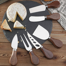 Load image into Gallery viewer, Walnut Cheese Knife 6-piece Set
