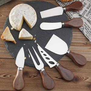 Walnut Cheese Knife 6-piece Set