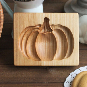 Wood Pumpkin Cookie Mold