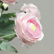 Load image into Gallery viewer, Silk Ranunculus by Allthingscurated are perfect for creating stunning table displays and wedding bouquets. Come in 4 beautiful colors, they add a touch of timelessness and beauty to every home.  Refresh your living space effortlessly with these gorgeous florals that come in a pack of 4 stalks.
