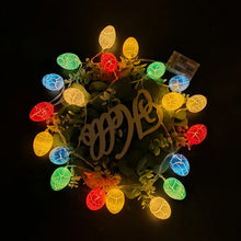 Load image into Gallery viewer, These Colorful Easter Eggs LED String Lights by Allthingscurated come in lengths of 1.5 meters or 5 feet with 10 LED lights or 3 meterd or 10 feet with 20 LED lights. They are perfect for decorating and adding a fun and playful touch to your Easter holiday festivities and decorations.
