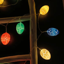 Load image into Gallery viewer, These Colorful Easter Eggs LED String Lights by Allthingscurated come in lengths of 1.5 meters or 5 feet with 10 LED lights or 3 meterd or 10 feet with 20 LED lights. They are perfect for decorating and adding a fun and playful touch to your Easter holiday festivities and decorations.
