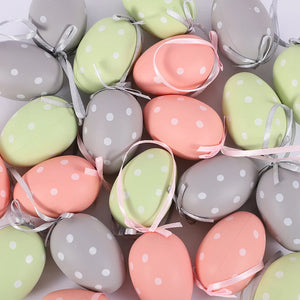 These vibrant, charming Easter eggs by Allthingscurated are a must-have for adding a pop of color to your home décor. Each one is HAND-PAINTED with dots, stripes, words, or in a gorgeous solid color. Come in 3 designs and 6 pieces in a set.