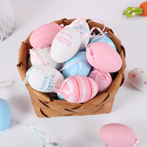 These vibrant, charming Easter eggs by Allthingscurated are a must-have for adding a pop of color to your home décor. Each one is HAND-PAINTED with dots, stripes, words, or in a gorgeous solid color. Come in 3 designs and 6 pieces in a set.