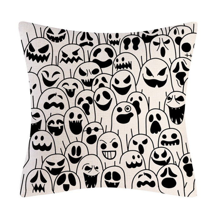 Halloween Ghost and Cat Cushion Cover collection by Allthingscurated is available in 6 unique prints and 4 different sizes.  Add them to your sofa and see them transform your cozy space for the Halloween season in an instant.  Shown here is the mischievous ghosts design.