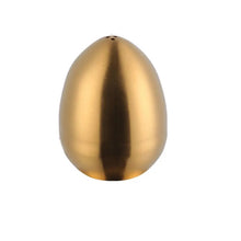 Load image into Gallery viewer, Introducing Metallic Egg Shape Salt and Pepper Shaker by Allthingscurated. This shaker is crafted from stainless steel and comes in 5 delightful colors. Perfect for Easter celebrations and as a housewarming gift. It will add a touch of playfulness to your dining table and spice up your meals with a little humor. Featured here is shaker in gold.
