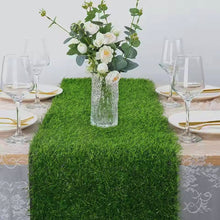 Load image into Gallery viewer, Faux Grass Table Runner by Allthingscurated is the perfect decorative piece to spice up your table settings for spring, summer and easter.  Featuring tufted grass for a realistic look, this runner is a must-have for garden-themed gatherings or outdoor parties. You can also decorate your patio and balcony with this fun and versatile decorative piece for a touch of nature indoor. Comes in 3 different sizes.
