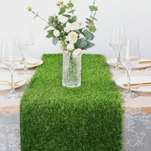 Load image into Gallery viewer, Faux Grass Table Runner by Allthingscurated is the perfect decorative piece to spice up your table settings for spring, summer and easter.  Featuring tufted grass for a realistic look, this runner is a must-have for garden-themed gatherings or outdoor parties. You can also decorate your patio and balcony with this fun and versatile decorative piece for a touch of nature indoor. Comes in 3 different sizes.
