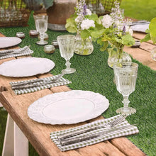 Load image into Gallery viewer, Faux Grass Table Runner by Allthingscurated is the perfect decorative piece to spice up your table settings for spring, summer and easter.  Featuring tufted grass for a realistic look, this runner is a must-have for garden-themed gatherings or outdoor parties. You can also decorate your patio and balcony with this fun and versatile decorative piece for a touch of nature indoor. Comes in 3 different sizes.
