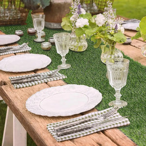 Faux Grass Table Runner by Allthingscurated is the perfect decorative piece to spice up your table settings for spring, summer and easter.  Featuring tufted grass for a realistic look, this runner is a must-have for garden-themed gatherings or outdoor parties. You can also decorate your patio and balcony with this fun and versatile decorative piece for a touch of nature indoor. Comes in 3 different sizes.