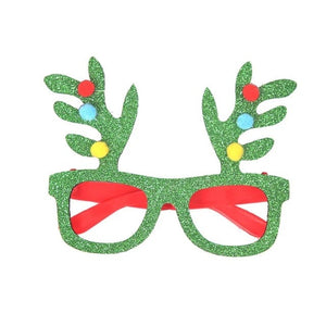 These Christmas Party Glasses by Allthingscurated are the perfect fun accessory for festive parties and gatherings during the holiday season. Their unique design and cheerful holiday style make them great props for creating memorable moments an happy Instagram posts to capture the joy of the season. Featured here is Green Pom Pom Antler design.
