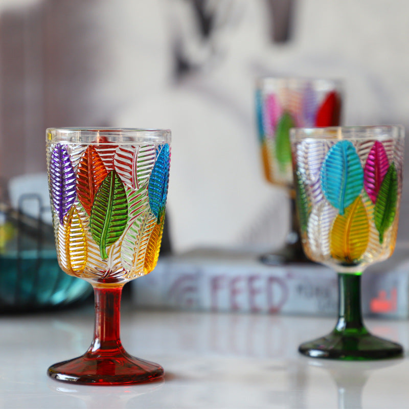 Cactus Stemmed Wine Glasses, Succulent Wine Glasses, Hand Painted