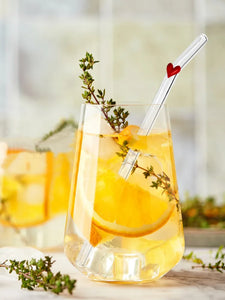 Glass Drinking Straws with embellished heart by Allthingscurated are made of high-quality, food-grade borosilicate glass. Comes in a set of 6 drinking straws with 2 cleaning brushes. The styish and charming straws are perfect for Valentine’s Day celebration, Ladies’ Night gatherings and even Weddings.