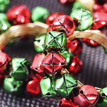 Load image into Gallery viewer, Jingle Bells Napkin Rings by Allthingscurated. Come as a set of 6 rings in color combos of red and green, or silver and gold, they are the perfect finishing touch for your holiday table setting. Spread the joy of Christmas and charm your guests with the cheerful bells.
