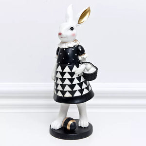 Our Regal Rabbit Family Figurines by Allthingscurated are beautifully-crafted and decorative. Made high-quality resin, these unique figurines will add a touch of elegance and whimsy to your home décor. Available in 6 designs, they are the perfect additions to your spring and Easter decorations. Featured here is Missy Rabbit.