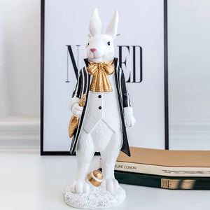 Our Regal Rabbit Family Figurines by Allthingscurated are beautifully-crafted and decorative. Made high-quality resin, these unique figurines will add a touch of elegance and whimsy to your home décor. Available in 6 designs, they are the perfect additions to your spring and Easter decorations. Featured here is Mr Rabbit.