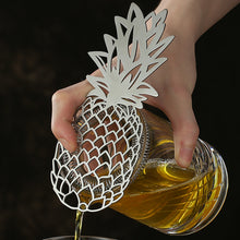 Load image into Gallery viewer, Pineapple Hawthorne Strainer by Allthingscurated.  An essential bar tool to filter out ice and any solid ingredients from your drink before serving. Measuring 18cm or 7 inches in length and 10cm or 4 inches in width. Made of stainless steel.
