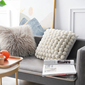 Decorative Pom Pom Cushion Cover