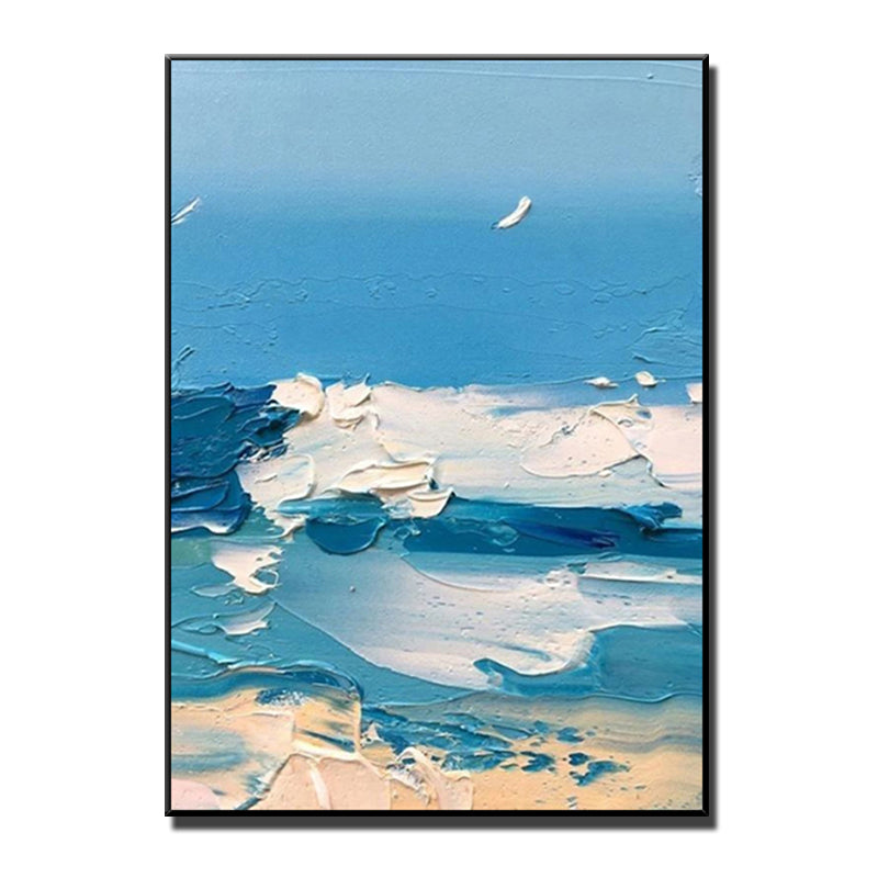 Summer Blue Ocean Oil Painting Canvas Art Print