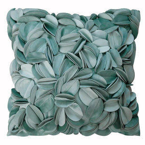 Spliced Petals Decorative Cushion Cover by Allthingscurated will create an elegant and luxurious atmosphere in your home. Each cover featured individually hand-sewn petals using splicing technique to create a unique layered texture, giving your interior an inviting but sophisticated touch. Mix and match easily with other cushions to for a stunning, textured effect. Featured here is the cover in Sage.