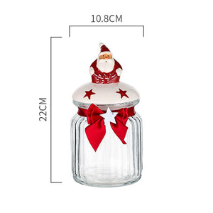 Christmas Festive Storage Jars by Allthingscurated are the perfect jars to keep all your festive treats fresh and delicious. The jars are airtight and each jar is topped with a ceramic lid decorated with a Santa Claus, Christmas Tree, Penguin, Gnome or Fox. Comes in 2 sizes with capacity of 300ml or 10 ounce and 1000ml or 34 ounce. Featured here is a large Santa Claus jar.